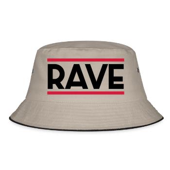 RAVE - Bucket Hat - khaki/black - Front