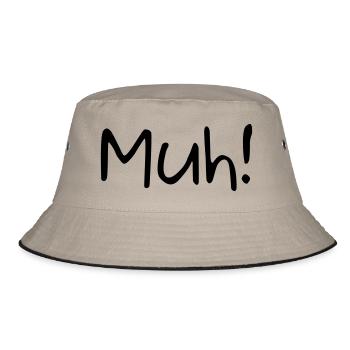 Muh! - Bucket Hat - Khaki/Schwarz - Vorne