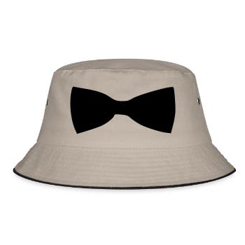Fliege - Bucket Hat - Khaki/Schwarz - Vorne