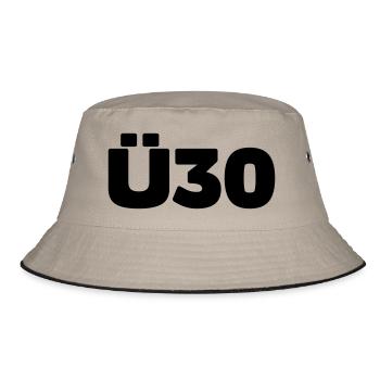 30th A 30 + birthday shirt - Bucket Hat - khaki/black - Front