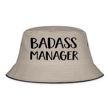 Manager - Bucket Hat - Khaki/Schwarz - Vorne