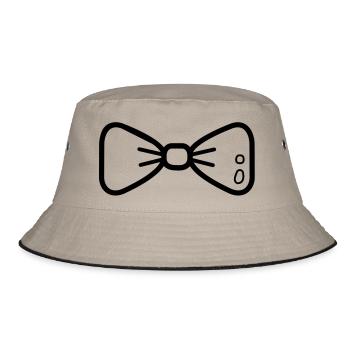 bow tie - Bucket Hat - khaki/black - Front