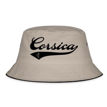 Korsika-Team - Bucket Hat - Khaki/Schwarz - Vorne