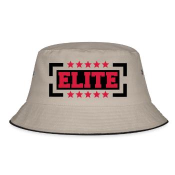 Elite Logo - Bucket Hat - khaki/black - Front