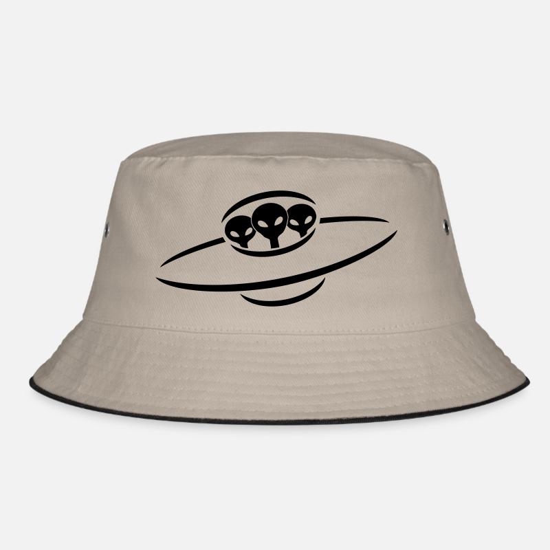 3 alien UFO space ship Bucket Hat