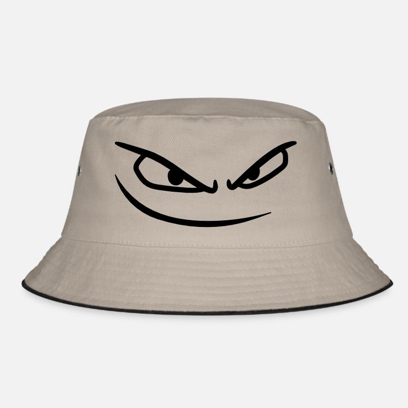 gesicht boese augen gefaehrlich gemein comic carto Bucket Hat