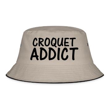 croquet addict - Bucket Hat - khaki/black - Front