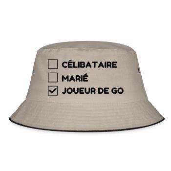 Go Game Spiel Jeu Sport Strategy - Bucket Hat - khaki/black - Front
