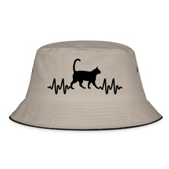 cats - Bucket Hat - Khaki/Schwarz - Vorne