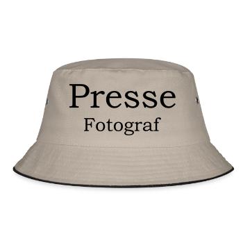 Presse - Bucket Hat - Khaki/Schwarz - Vorne