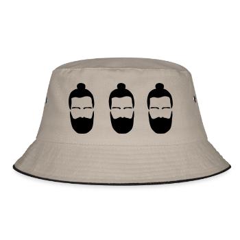 NilGuenther_HipsterKlone2 - Bucket Hat - Khaki/Schwarz - Vorne