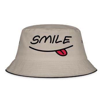 Smiley bouche - Bob - kaki/noir - Devant