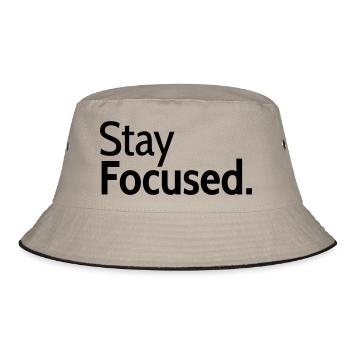 text camera photographer taking pictures digitally - Bucket Hat - khaki/black - Front