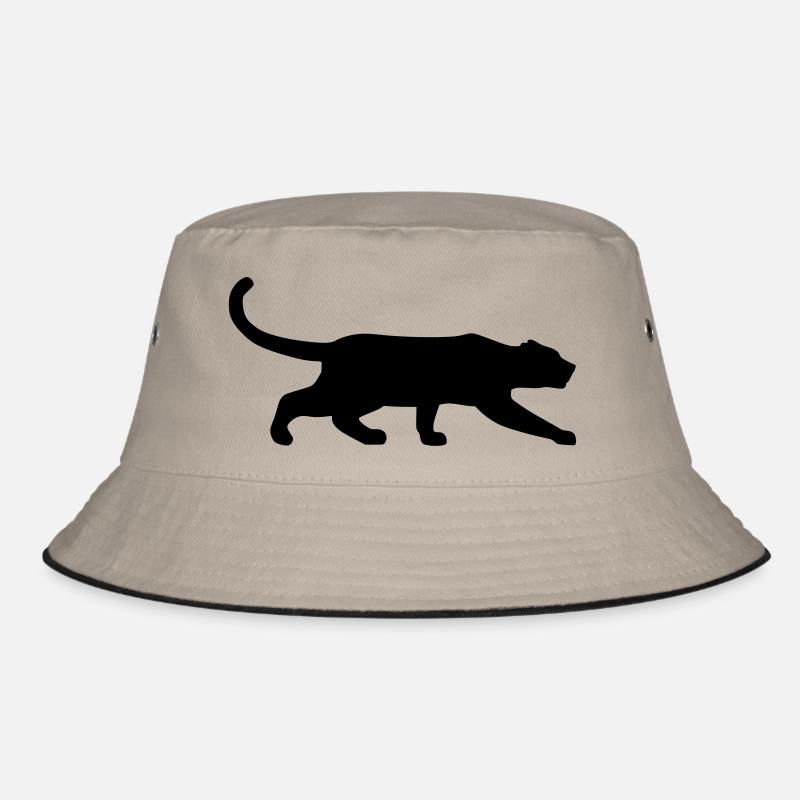 schwarzer Panther schleicht vektor Bucket Hat
