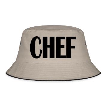 Chef - Bucket Hat - Khaki/Schwarz - Vorne