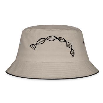 DNA double helix structure cell sequence - Bucket Hat - khaki/black - Front