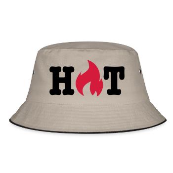 hot - Bucket Hat - khaki/black - Front