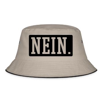 Nein - Bucket Hat - Khaki/Schwarz - Vorne