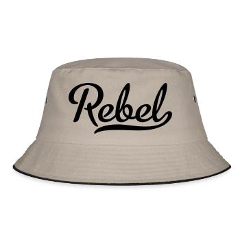 Rebell - Bucket Hat - Khaki/Schwarz - Vorne