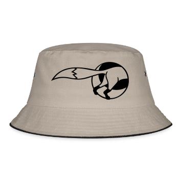 Fox Hole Buttocks Back Burrow Going In - Bucket Hat - khaki/black - Front