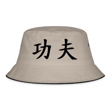 Kung Fu - Bucket Hat - Khaki/Schwarz - Vorne