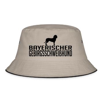 BAYERISCHER GEBIRGSSCHWEISSHUND Hunderasse - Bucket Hat - Khaki/Schwarz - Vorne