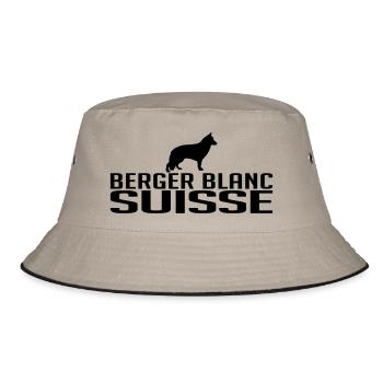BERGER BLANC SUISSE Hunderasse - Bucket Hat - Khaki/Schwarz - Vorne