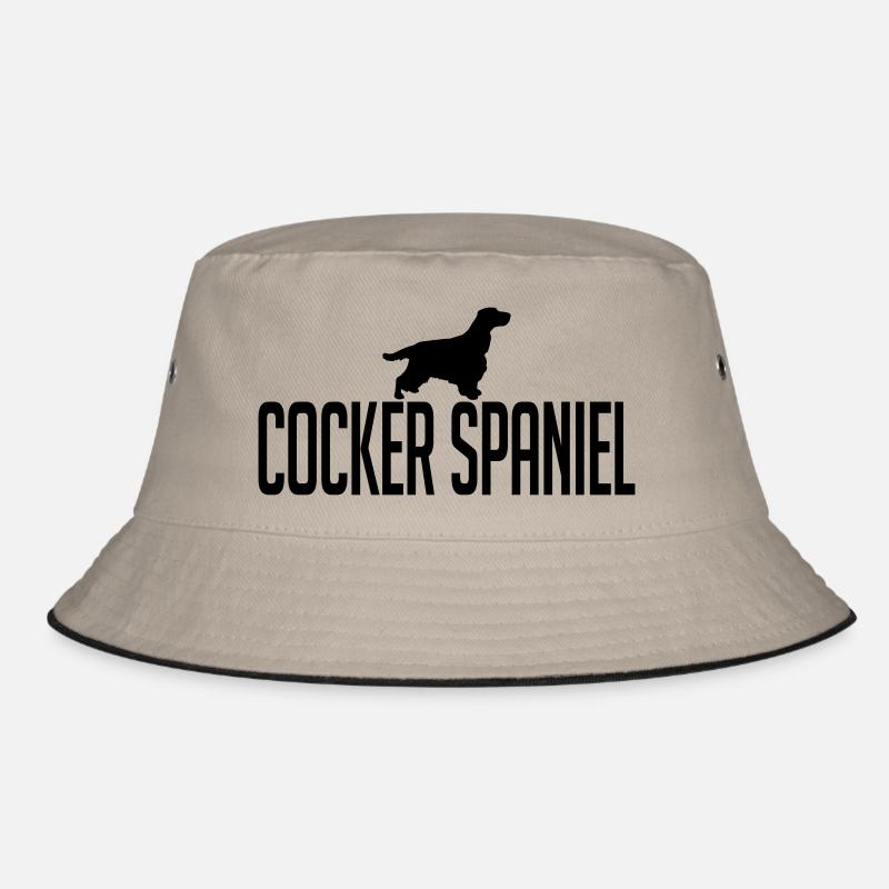 COCKER SPANIEL Hunderasse - Bucket Hat - Khaki/Schwarz