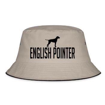 ENGLISH POINTER Hunderasse - Bucket Hat - Khaki/Schwarz - Vorne