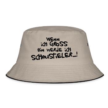 Ich werde Schauspieler - Bucket Hat - Khaki/Schwarz - Vorne