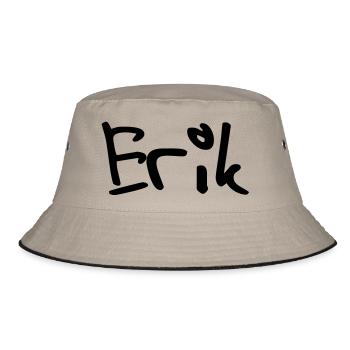 erik - Bucket Hat - khaki/black - Front