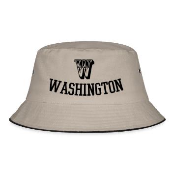 washington - Bucket Hat - Khaki/Schwarz - Vorne
