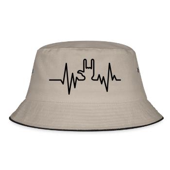 rock - Bucket Hat - Khaki/Schwarz - Vorne