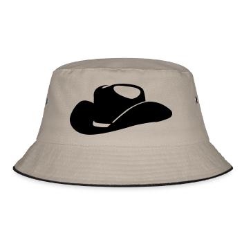 cowboy - Bucket Hat - Khaki/Schwarz - Vorne