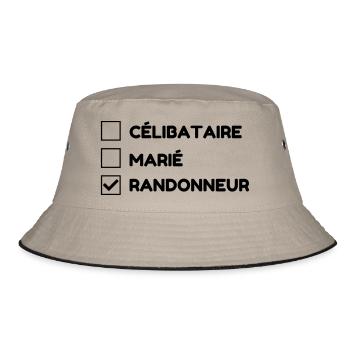 Hiking - Wandern - Randonnée - Sport - Bucket Hat - khaki/black - Front