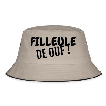 Patin / Pate / Patentochter / Patensohn - Bucket Hat - Khaki/Schwarz - Vorne