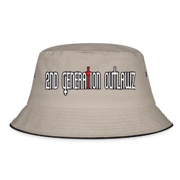 2nd Generation Outlawz / 2go - Bucket Hat - Khaki/Schwarz - Vorne