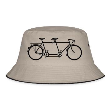 Tandem Bike - Bucket Hat - khaki/black - Front