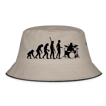 evolution_drummer_b_1c - Bucket Hat - khaki/black - Front