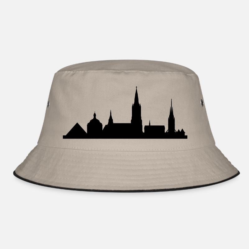 Skyline Ulm klein - Bucket Hat - Khaki/Schwarz