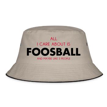 all i care about is foosball - Bucket Hat - khaki/black - Front