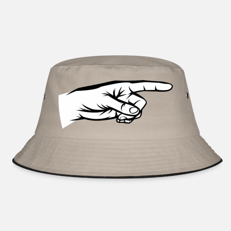 Zeigefinger, Hand, Da lang, Zeiger, Du bist Bucket Hat