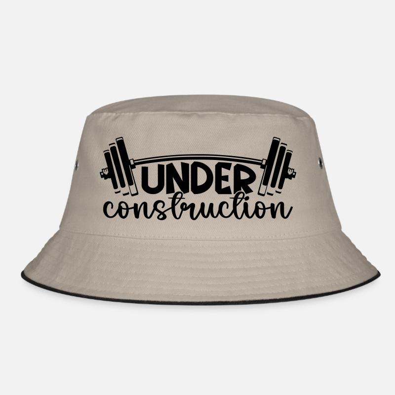 Under Construction - Bucket Hat - Khaki/Schwarz