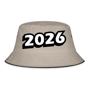 2026 year - Bucket Hat - khaki/black - Front