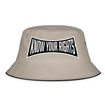 Know Your Rights Activism Justice Freedom - Bucket Hat - khaki/black - Front