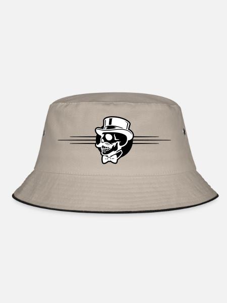 Groom Skeleton - Bucket Hat - khaki/black - Front