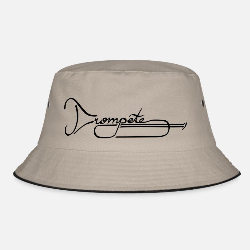Trompete - Bucket Hat - Khaki/Schwarz