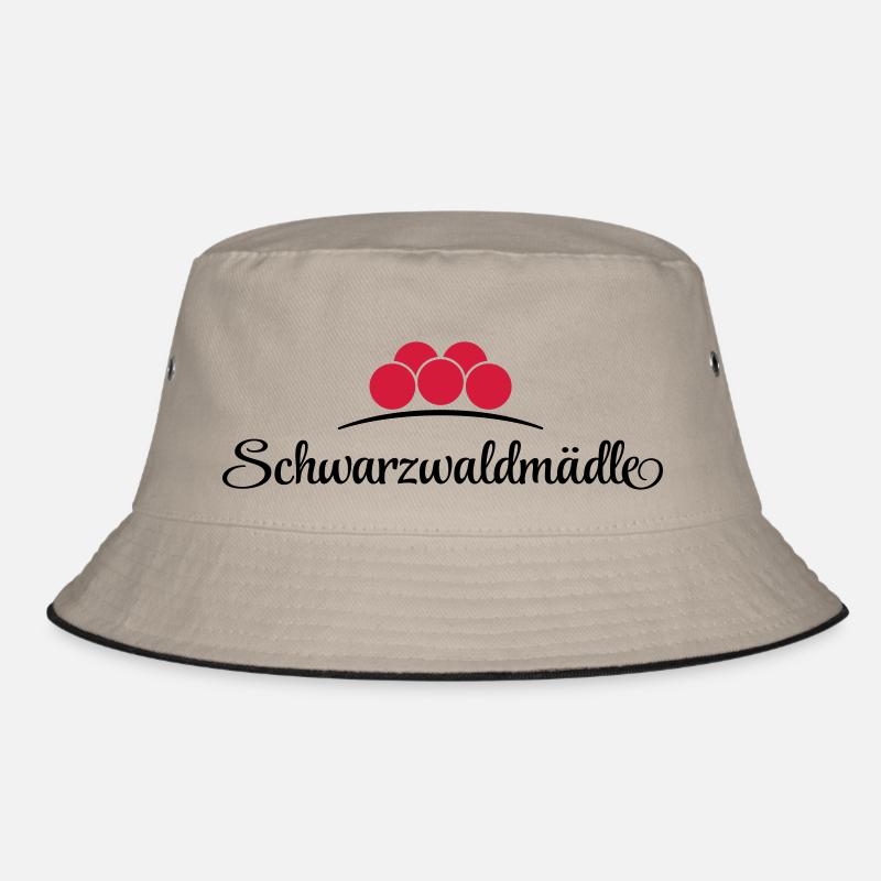 Schwarzwaldmädle - Bucket Hat - Khaki/Schwarz