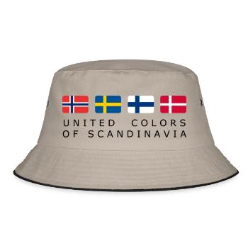 UNITED COLORS OF SCANDINAVIA black-lettered - Bucket Hat - khaki/black - Front