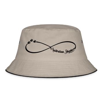 Australian Shepherd Dog Love Infinity Infinite - Bucket Hat - khaki/black - Front